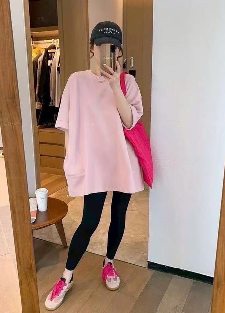 S0523慵懶簡約中長款T（有口袋）