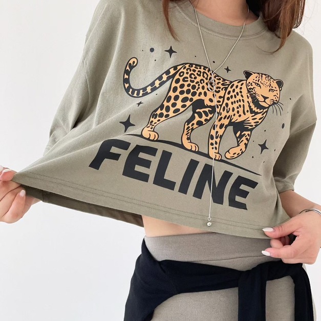 23A4417 FELINE豹短T