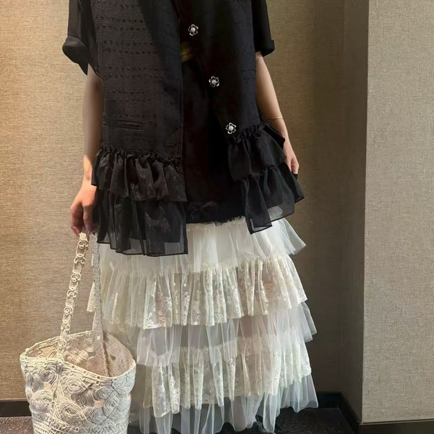 072626絕美下接紗小香背心
