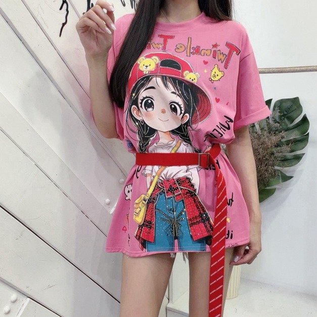 2786415 女孩燙鑽上衣