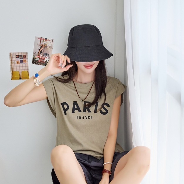 23A4440 PARIS小包袖T