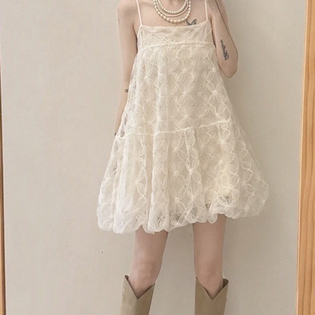 068198 立體剪裁花朵短洋
