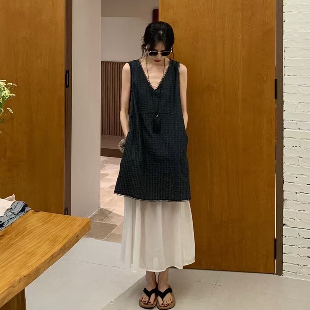 W0689V領格紋假二件洋