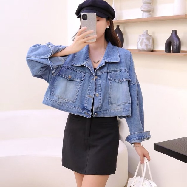 3086369 大口袋牛仔短外
