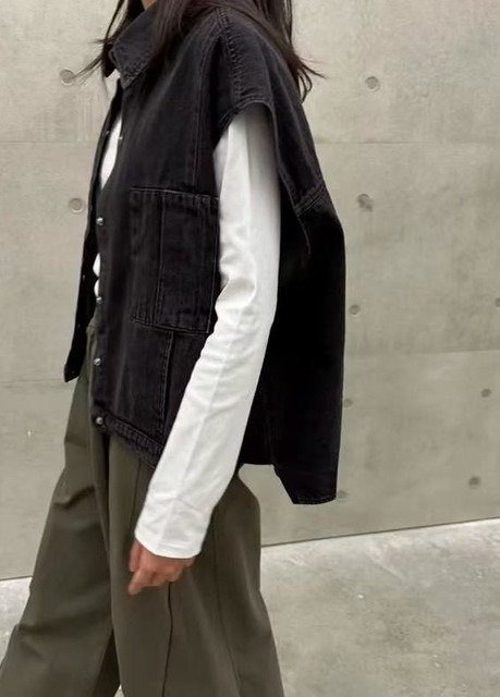 3286320 前短後長牛仔背