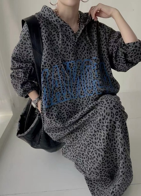3286692 豹紋連帽洋
