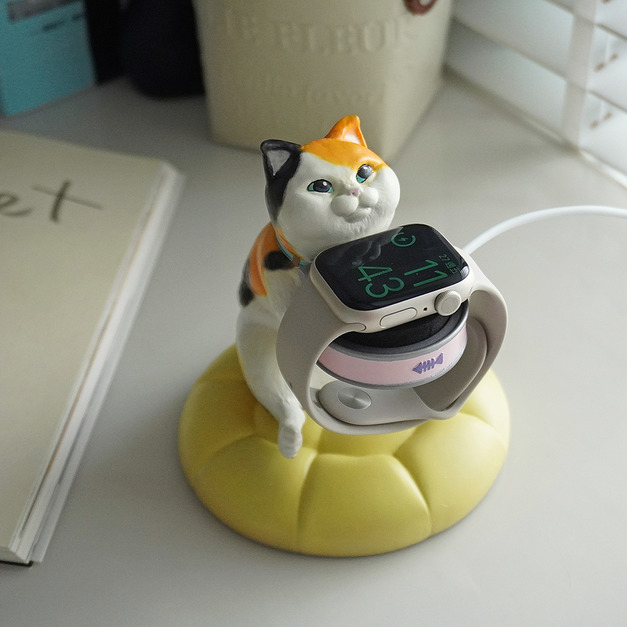 Apple Watch 療癒寵物充電座 / 手錶座 / 禮物推薦 三花貓