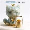 【Hourrae荷萊】富貴招財貓 水晶擺件 一桶金_4