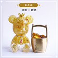 【Hourrae荷萊】招財好運晶熊 招財吊牌 水晶擺件 一桶金組合_5