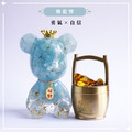 【Hourrae荷萊】招財好運晶熊 招財吊牌 水晶擺件 一桶金組合_3