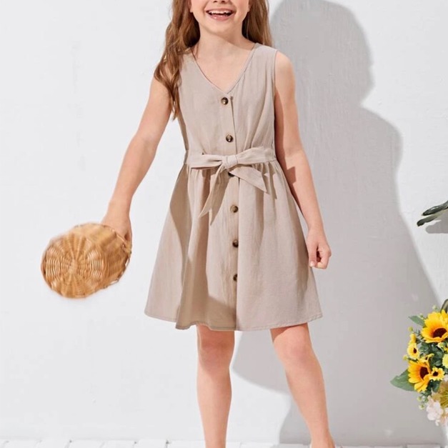 大地女神綁帶洋裝