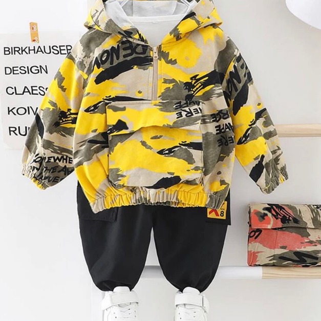 嬉皮口袋迷彩套裝