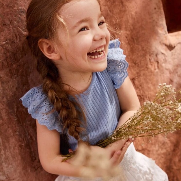 羅紋公主袖上衣