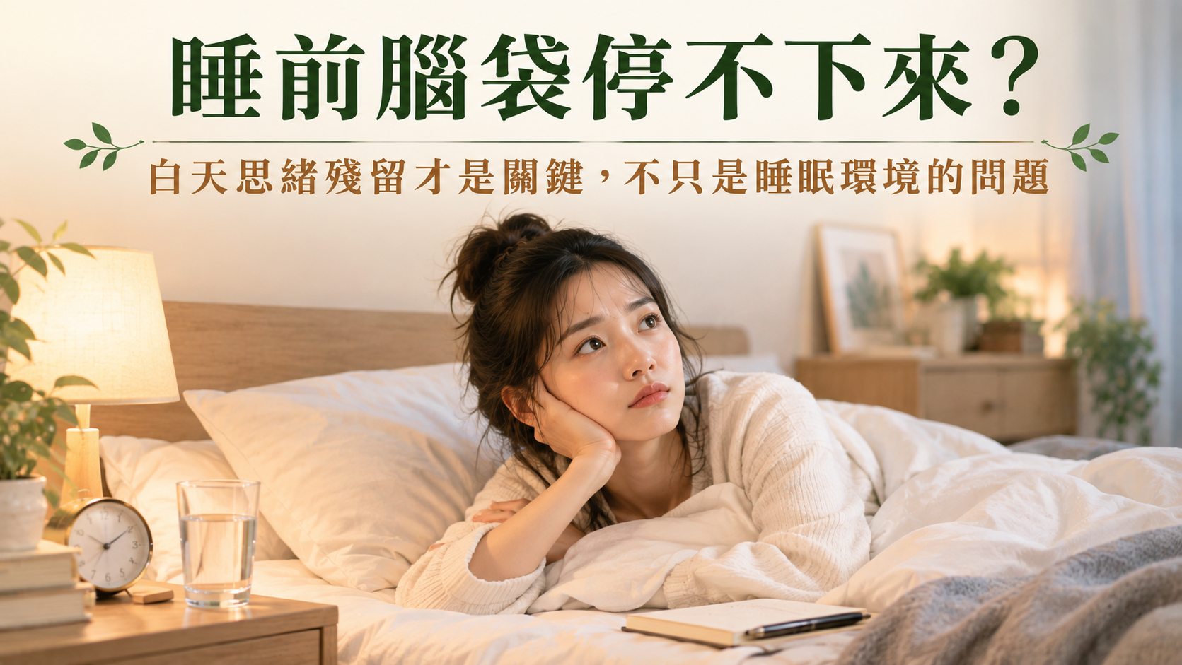 睡前腦袋停不下來？白天思緒殘留才是關鍵，不只是睡眠環境的問題