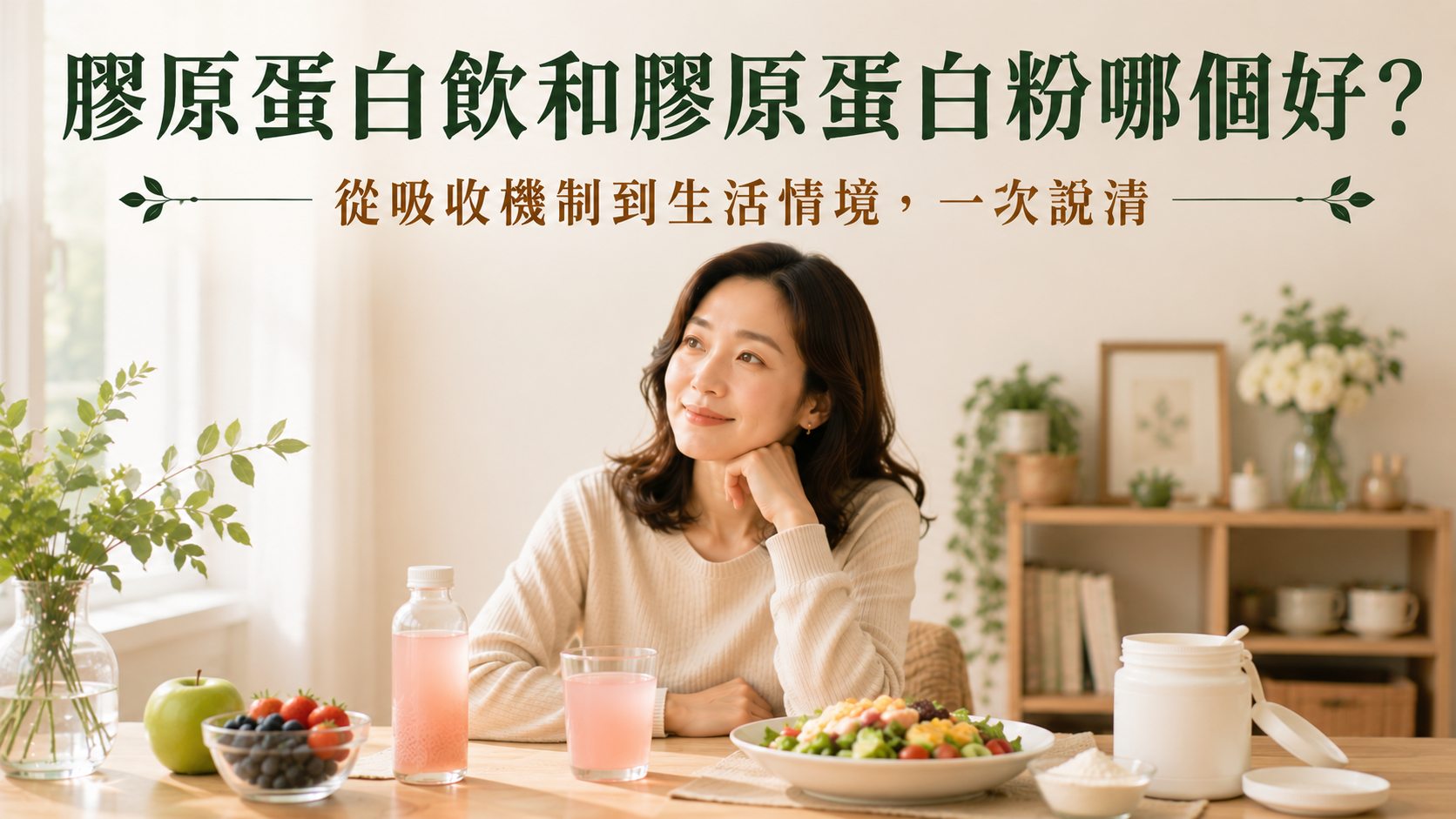 膠原蛋白飲和膠原蛋白粉哪個好？從吸收機制到生活情境，一次說清