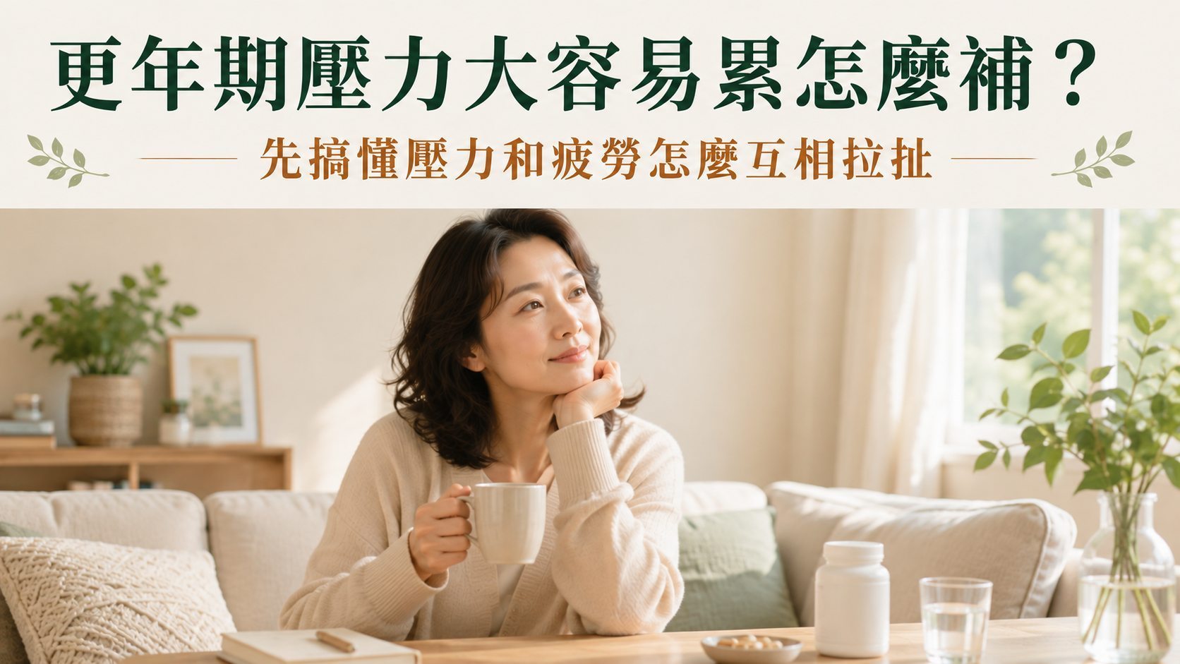 更年期壓力大容易累怎麼補？先搞懂壓力和疲勞怎麼互相拉扯