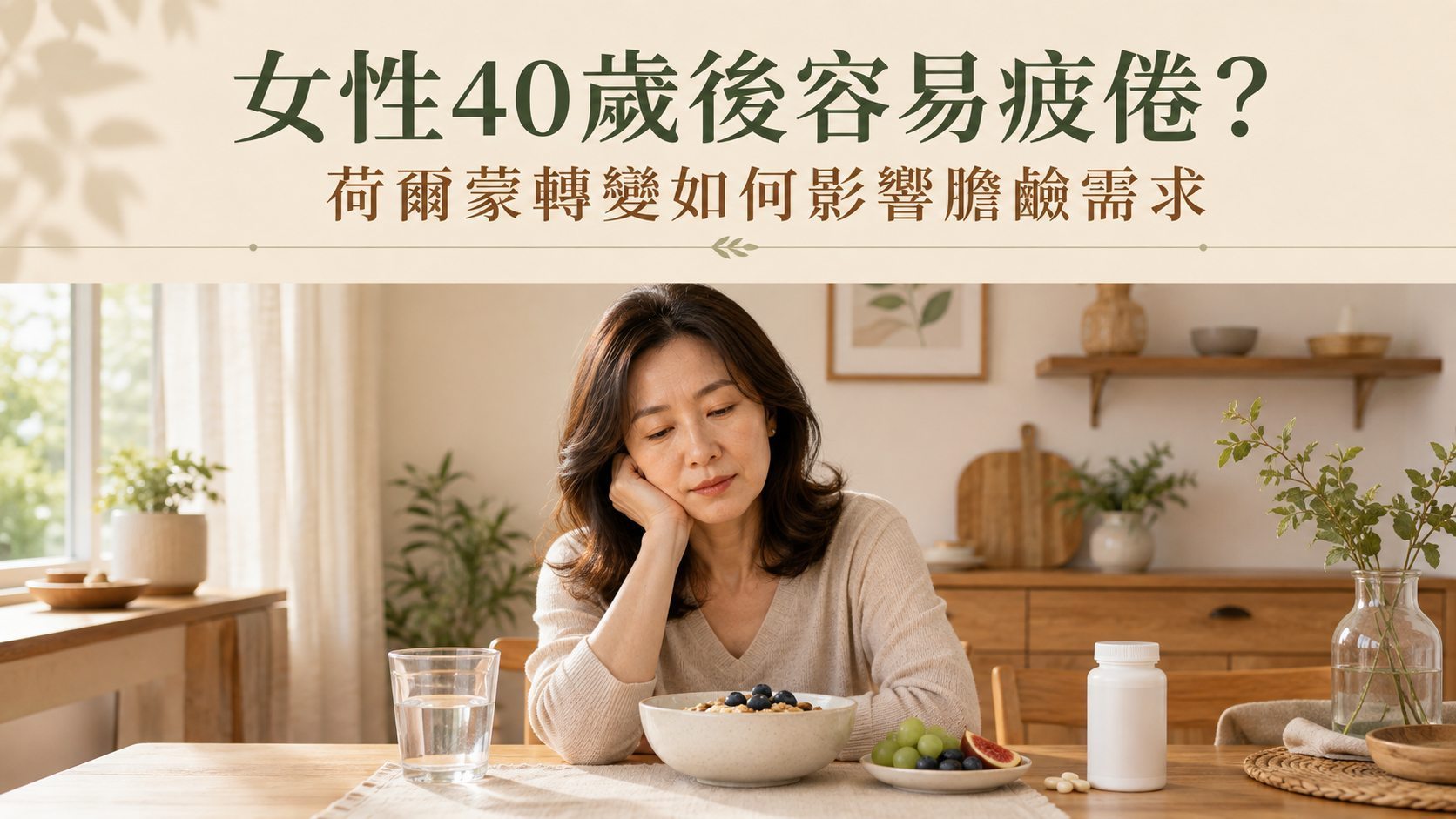 女性40歲後容易疲倦？荷爾蒙轉變如何影響膽鹼需求