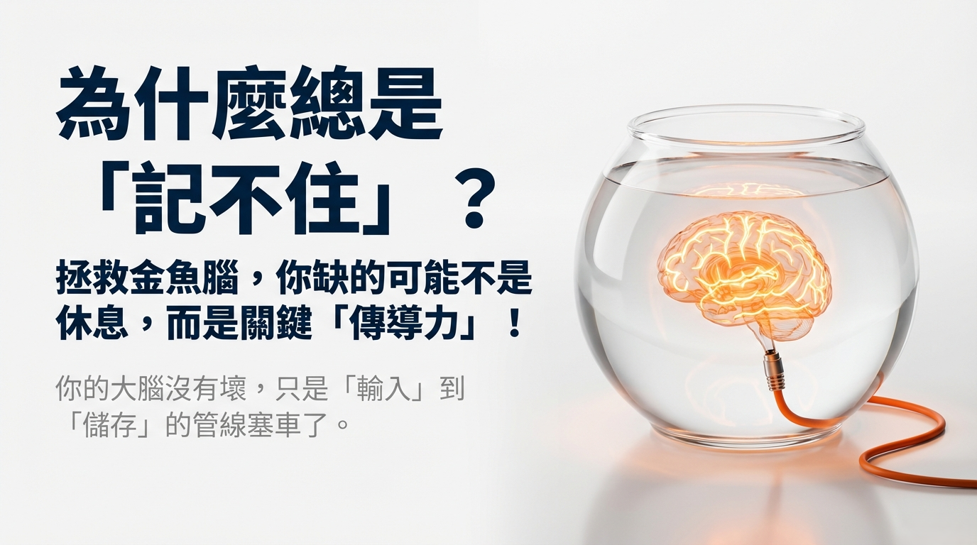 為什麼總是「記不住」？拯救金魚腦，你缺的可能不是休息，而是關鍵「傳導力」！