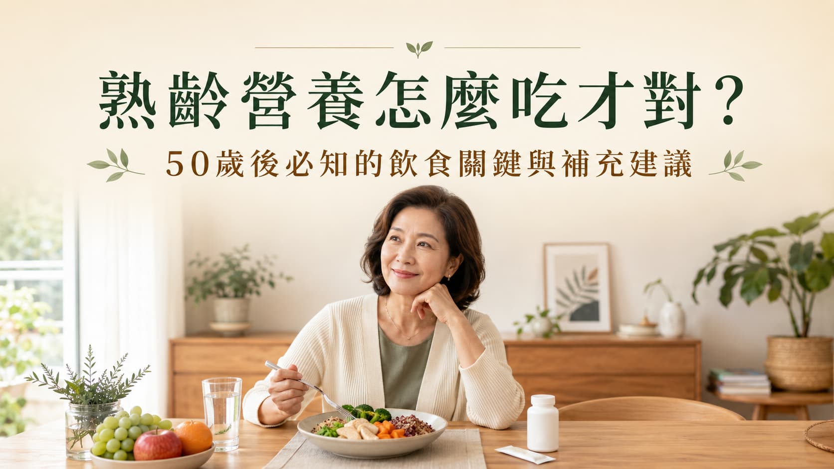 熟齡營養怎麼吃才對？50歲後必知的飲食關鍵與補充建議
