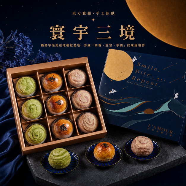 【寰宇三境】中秋限定月餅禮盒9入組