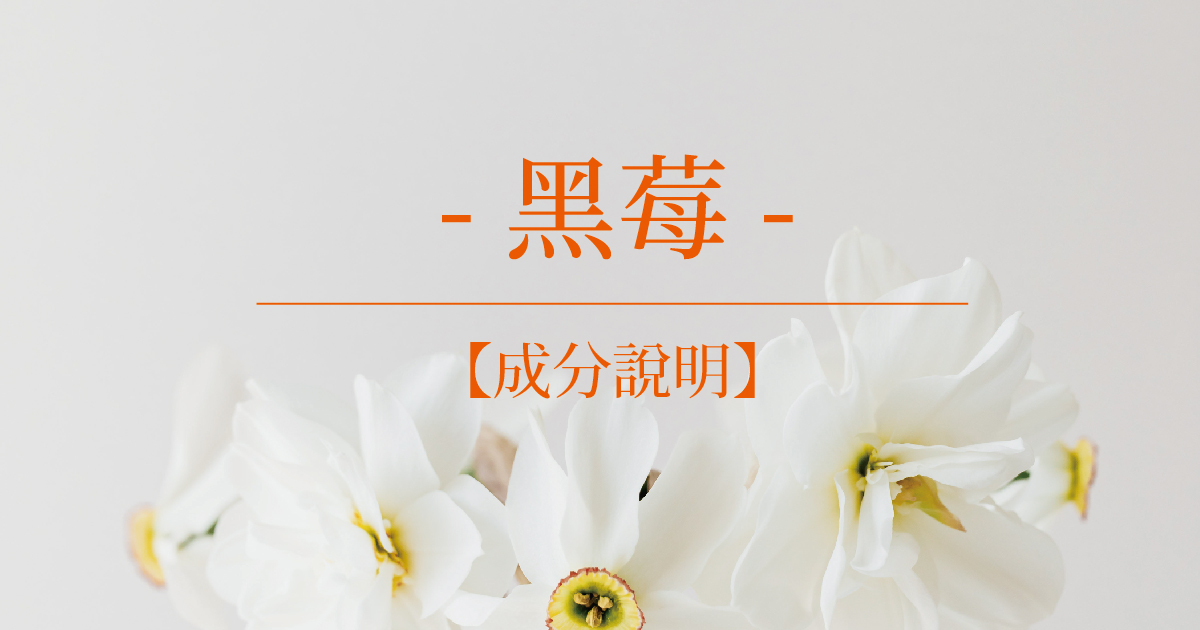 【成分說明】黑莓