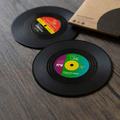 復古黑膠唱盤杯墊組