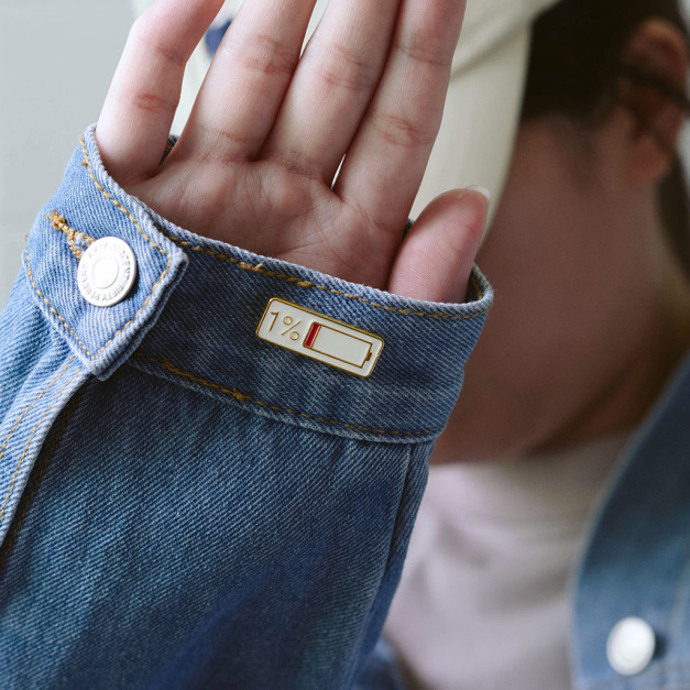 社交電量金屬徽章（2入）