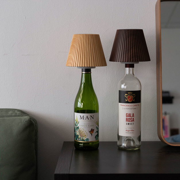 一瓶就亮酒瓶夜燈｜木紋款