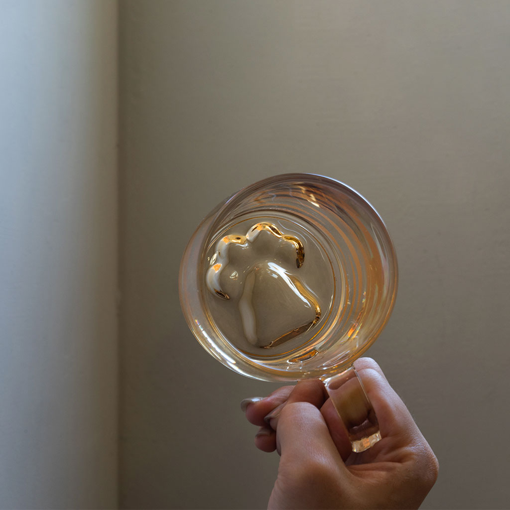 金色貓掌玻璃杯