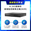 H.265高解析遠端監控錄像主機(NVR)