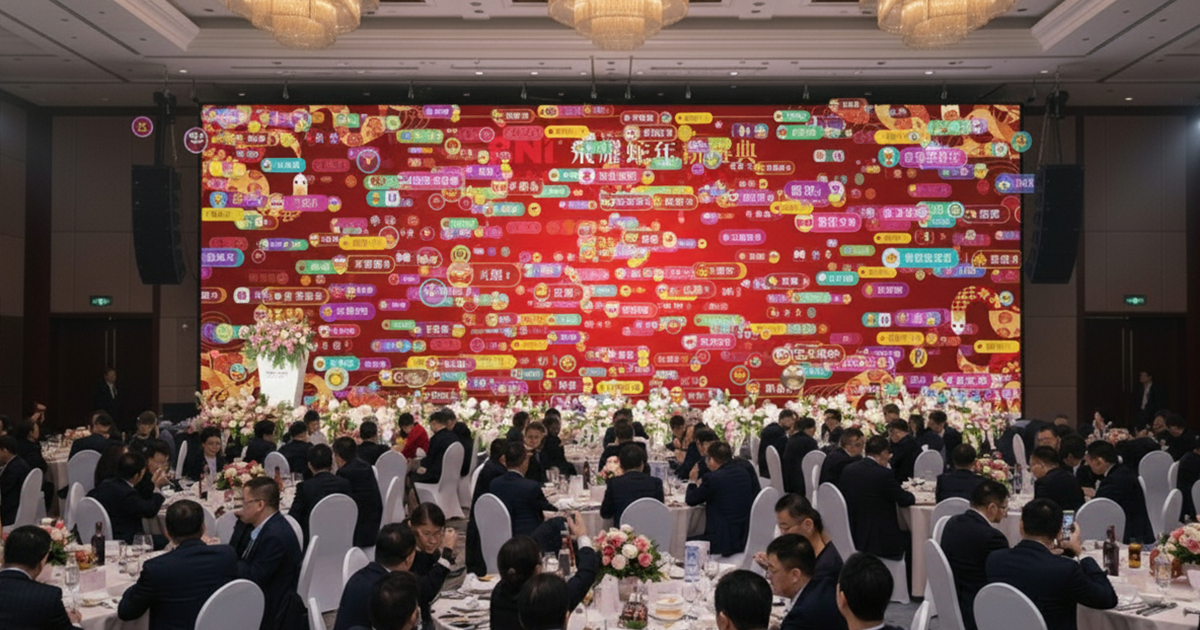 彈幕留言牆怎麼玩？教你用互動科技炒熱全場氣氛，春酒尾牙、展覽、婚禮、品牌活動都在用的彈幕互動系統！