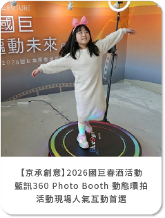 【京承創意】2026國巨集團春酒活動 導入藍訊360 Photo Booth 動態環拍｜活動現場人氣互動首選