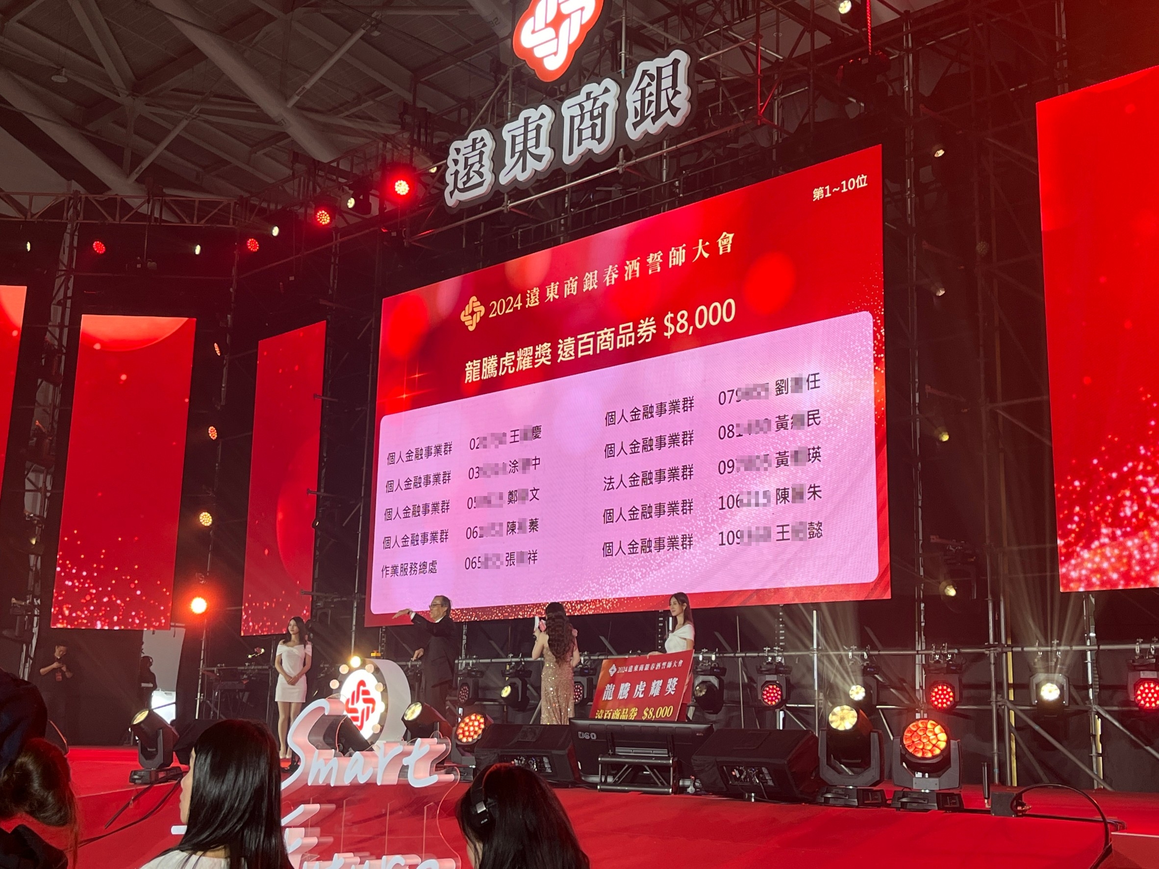 藍訊科技執行2024遠東商銀春酒誓師大會 線上自行報到+客製化抽獎系統