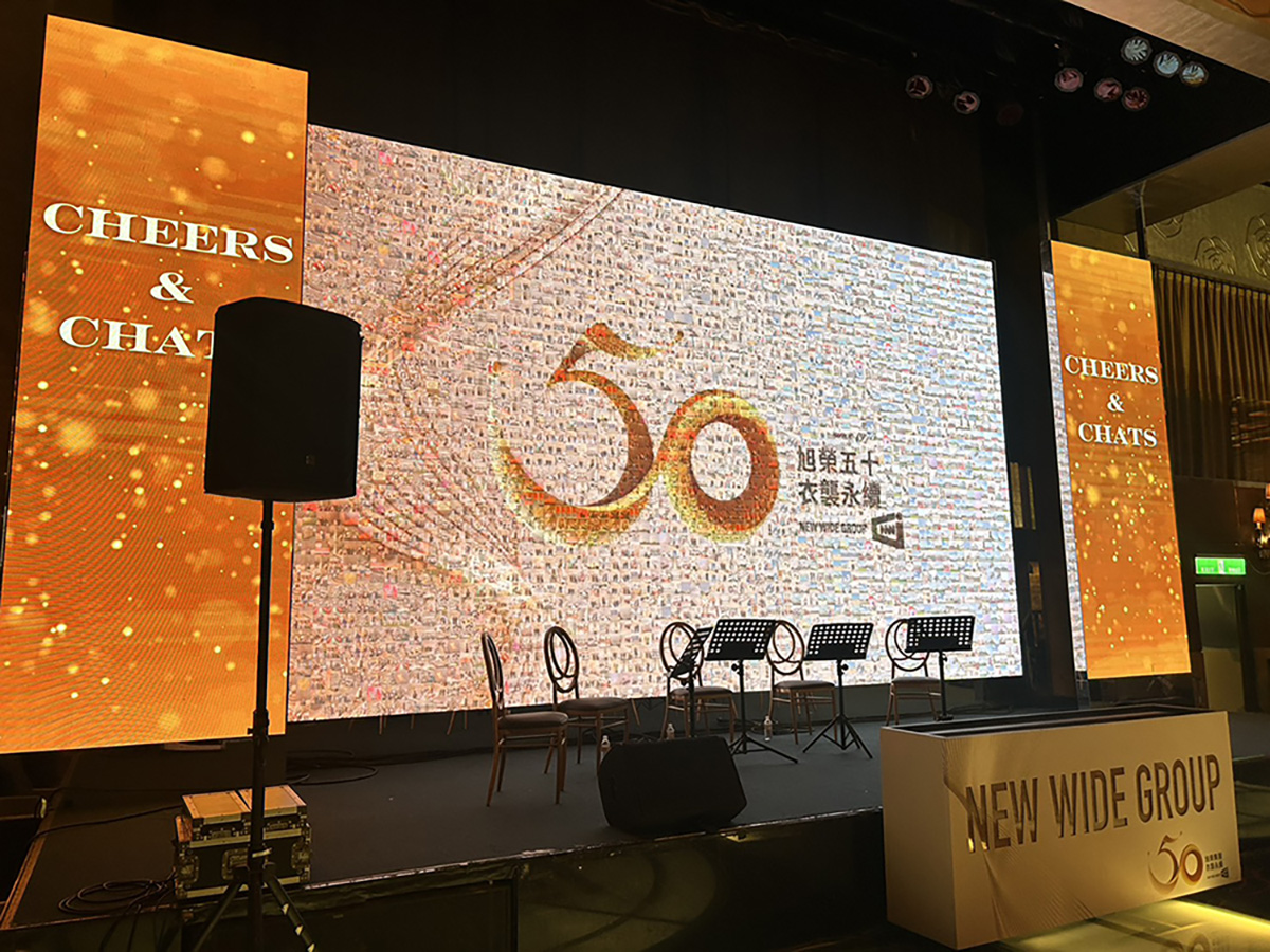 台灣針織布料一條龍領導品牌旭榮集團50周年-手機即時上傳照片大螢幕輪播+合成蒙太奇拼圖牆(動態相片輪播牆)