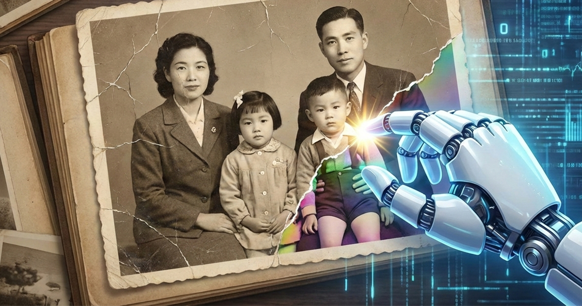 老照片修復推薦｜讓回憶說話：拾光記憶館用 AI 技術與感人音符，重現家族珍貴時光！