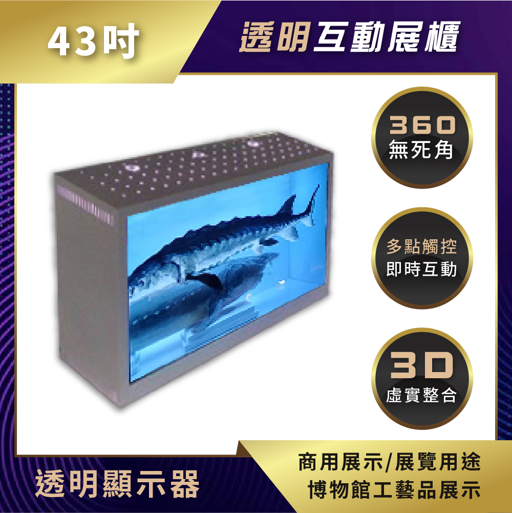 透明顯示器 互動展櫃 43吋(BS-TD430-PT)