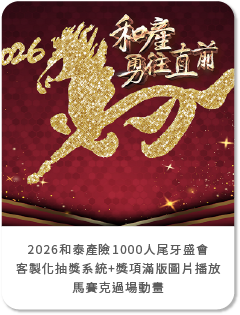 2026和泰產險1000人尾牙盛會-客製化抽獎系統+獎項滿版圖片播放+馬賽克過場動畫