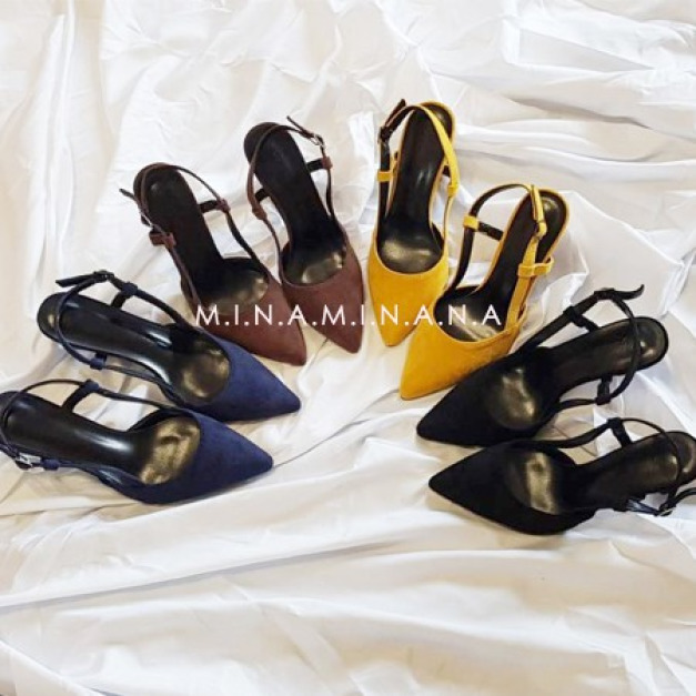 實拍5色絨面尖頭高跟鞋【S0896】MINANA