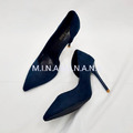 實拍絨面淺口側空高跟鞋【S0488】MINANA_10