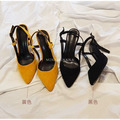 實拍5色絨面尖頭高跟鞋【S0896】MINANA_2