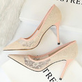 實拍蕾絲鏤空尖頭高跟鞋【S3075】MINANA_7