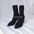 實拍秋冬新款尖頭彈力襪靴【S3756】MINANA_2