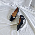 實拍純色方頭低跟鞋【S3801】MINANA_8