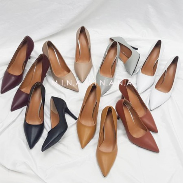 熱銷☘︎實拍韓版淺口尖頭高跟鞋 【S1790】MINANA