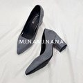 熱銷☘︎實拍大尺碼絨面尖頭高跟鞋【S2995】MINANA_6