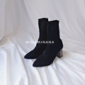 實拍秋冬新款尖頭彈力襪靴【S3756】MINANA_1
