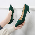 大尺碼絨面尖頭高跟鞋【S4172】MINANA_8