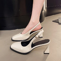 大尺碼方頭一字扣高跟涼鞋【S4211】MINANA_4