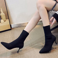 尖頭針織彈力襪靴【S4269】MINANA_1