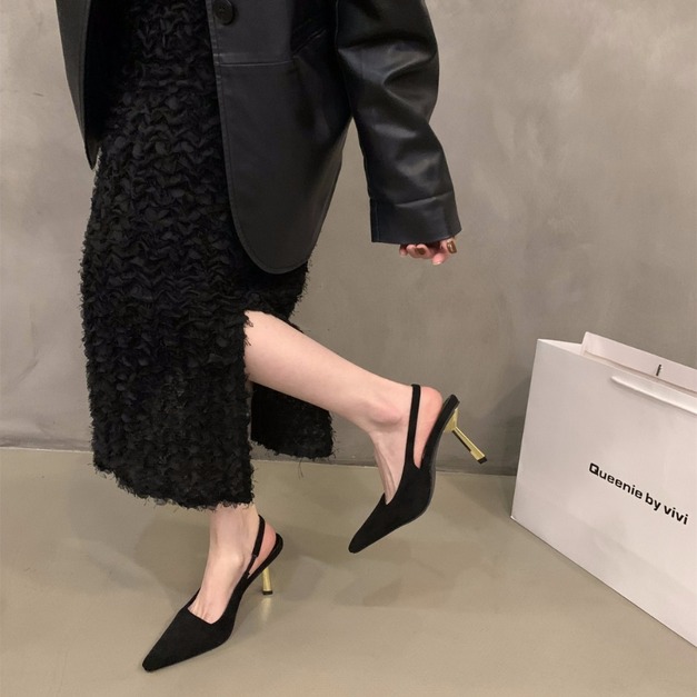 5折✦尖頭絨面高跟涼鞋【S4093】MINANA